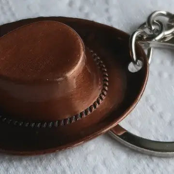 Cowboy Hat Metal Keychain