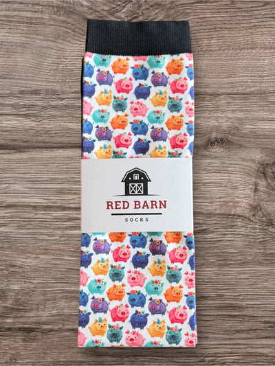 Red Barn Piggy Party - Petite Socks