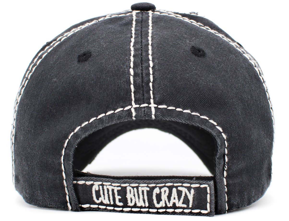 Cute But Crazy Vintage Ballcap: Turquoise