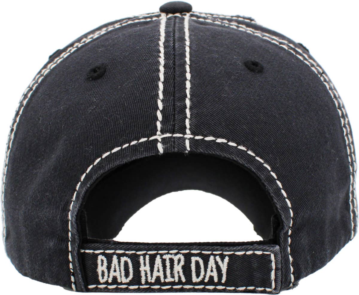 Bad Hair Day Washed Vintage Ball Cap (Purple)