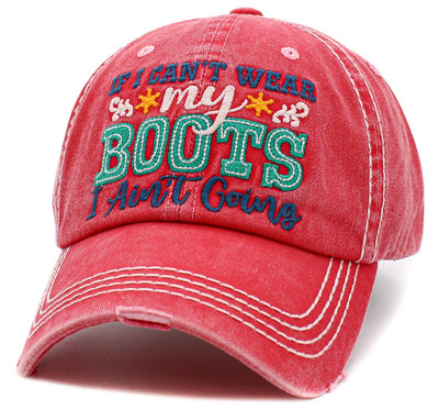 Boots Washed Vintage Ballcap: Hot Pink