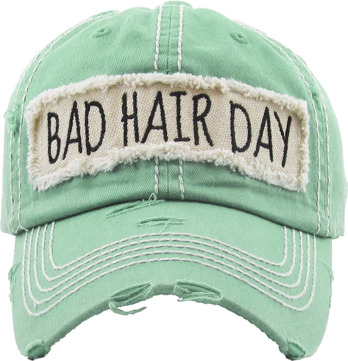 Bad Hair Day Washed Vintage Ball Cap (Purple)
