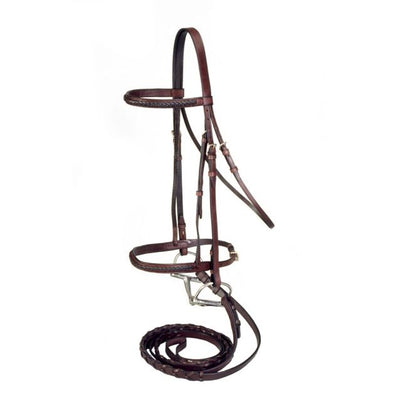 Silver Fox - Braided Hunt Bridle - (Horse)