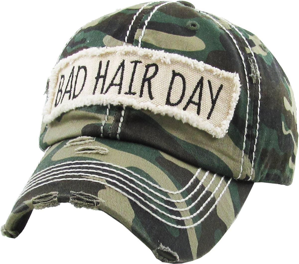 Bad Hair Day Washed Vintage Ball Cap (Purple)
