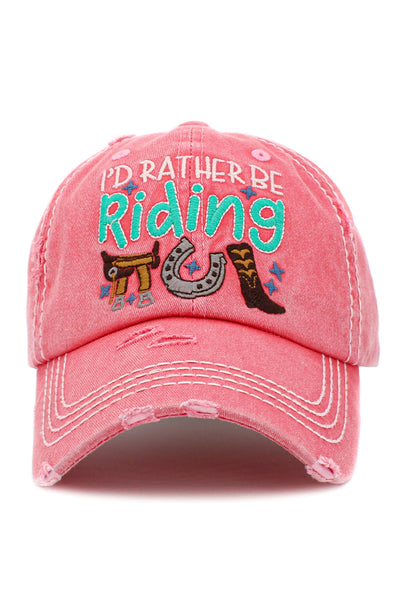 'I'd Rather Be Riding' Hat