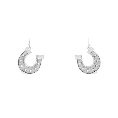 Sparkly Horseshoe Dangle Earrings