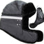 Reflective Strip Trapper With Mask & Neck Warmer: Dark Gray