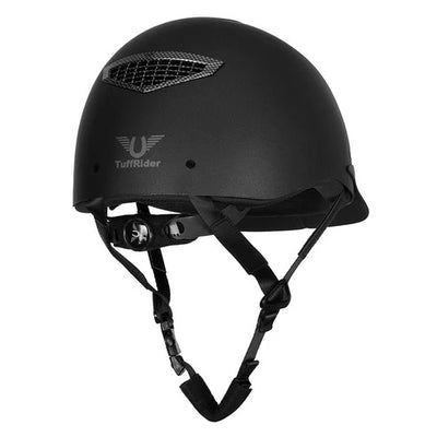 TuffRider Starter Helmet with Carbon Fiber Print Grill (Size Medium)