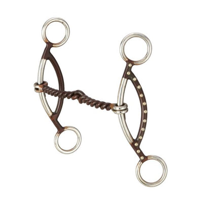 Tough1 Antique Brown "H" Twisted Wire Gag Snaffle
