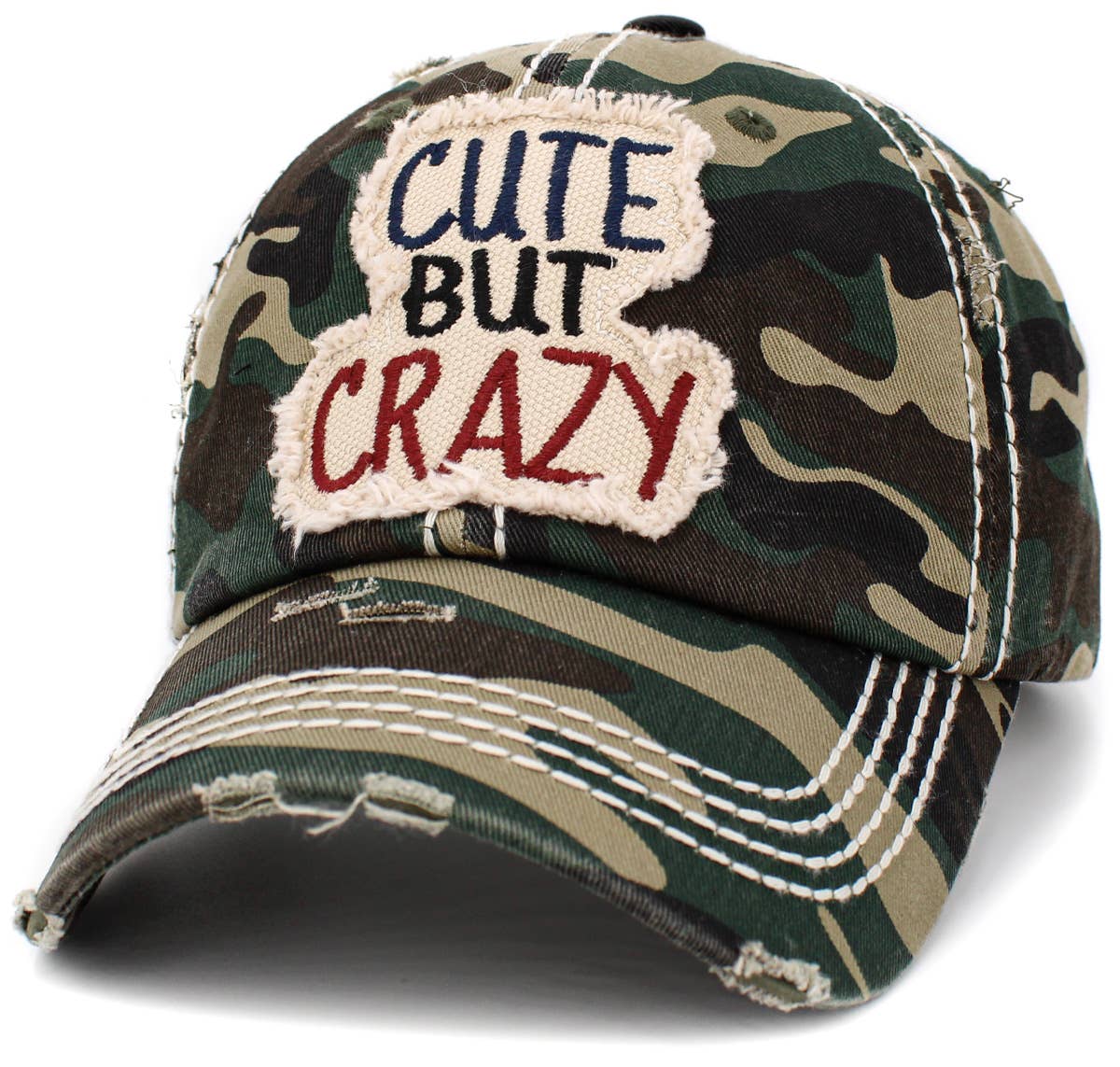 Cute But Crazy Vintage Ballcap: Turquoise