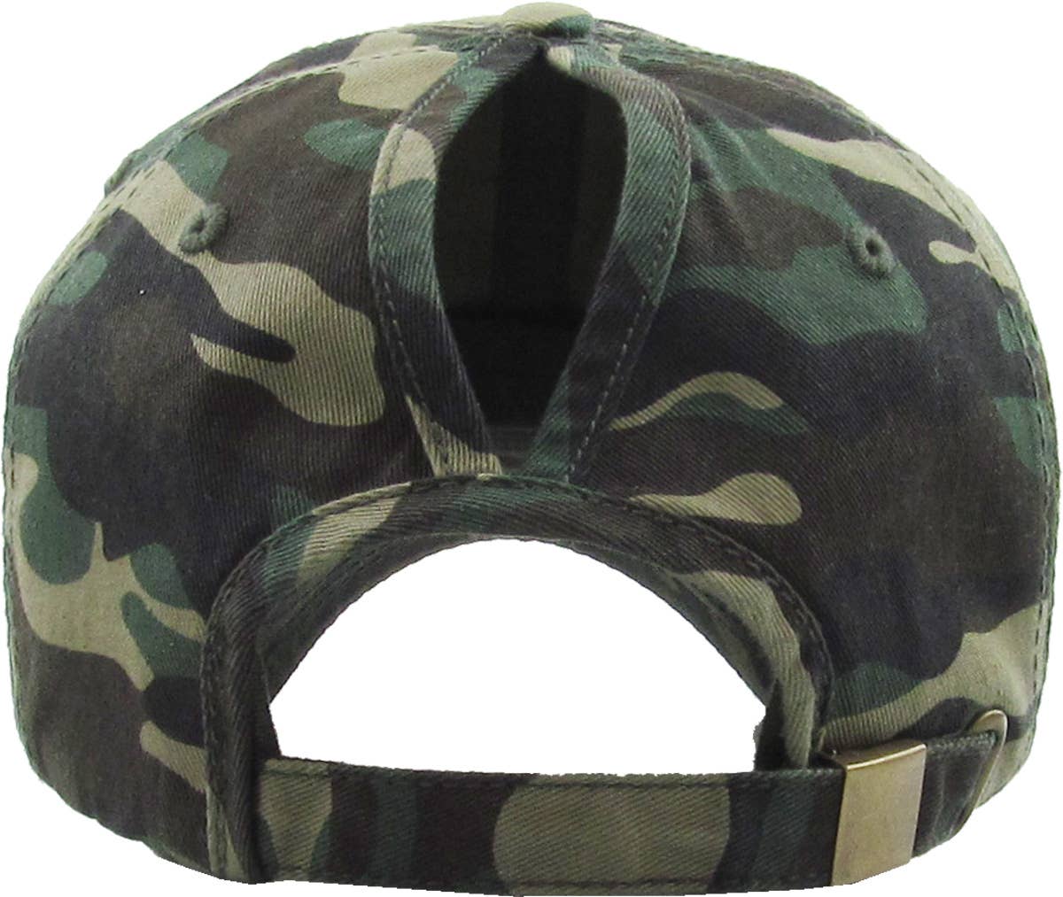 Classic Smooth Cotton Ponytail Ballcap: Camo