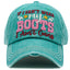 Boots Washed Vintage Ballcap: Turquoise