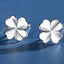 Silver Clover Stud Earrings