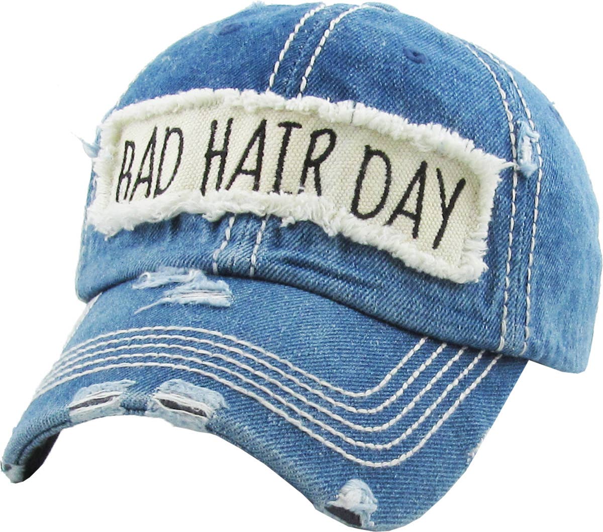 Bad Hair Day Washed Vintage Ball Cap (Purple)