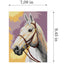 Gobelin canvas for halfstitch without yarn White horse 3373J