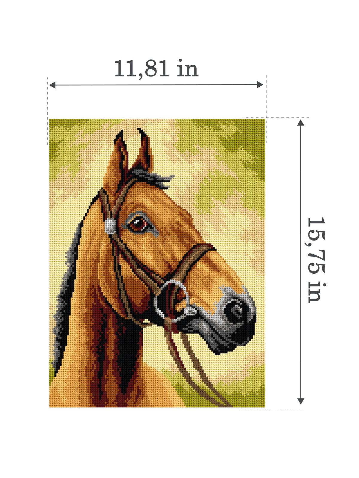 Gobelin canvas for halfstitch without yarn Horse 3593J