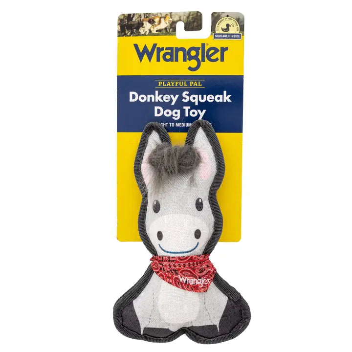 Wrangler Donkey Squeak Dog Toy