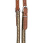 Tough1 Brown Tooled Leather Double Ear Hybrid Headstall