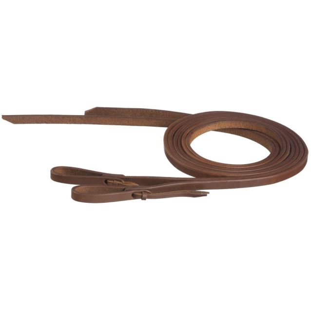 Tough1 Harness Leather Split Reins with Waterloop Tie Ends (1/2")