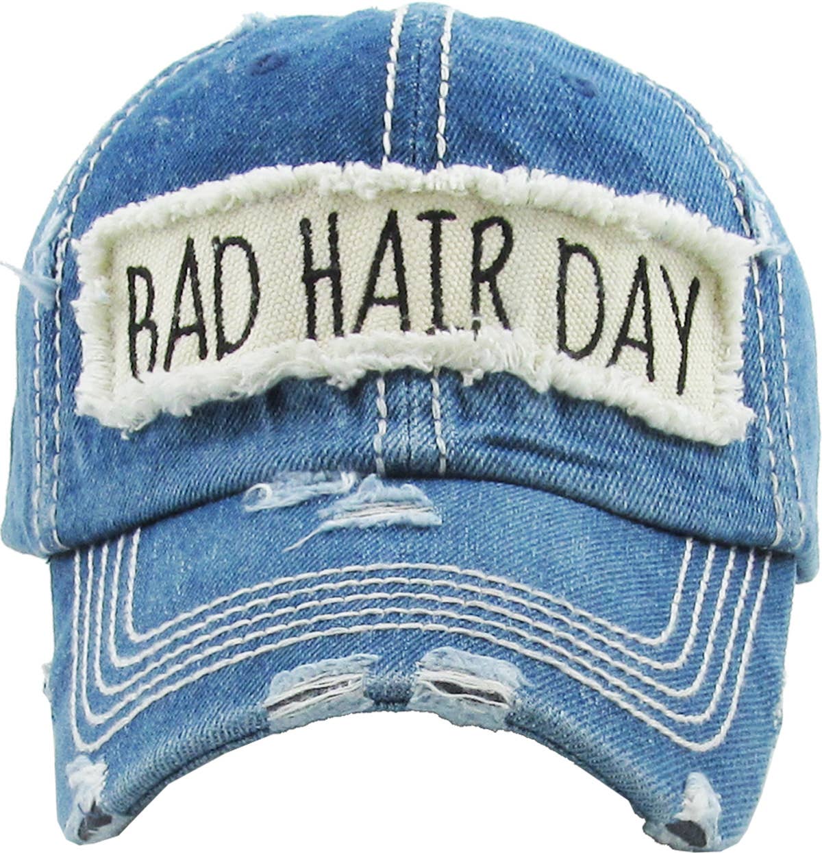 Bad Hair Day Washed Vintage Ball Cap (Purple)