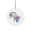 Adorable Chubby Ponies Holiday Ornament: Adorable Little Snowman