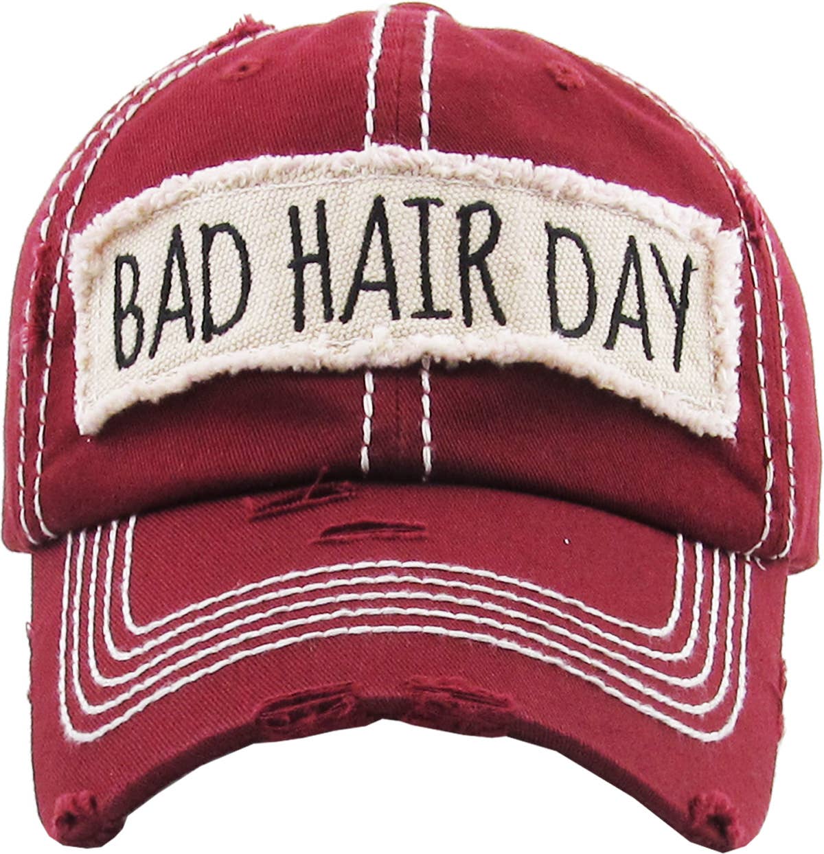 Bad Hair Day Washed Vintage Ball Cap (Purple)