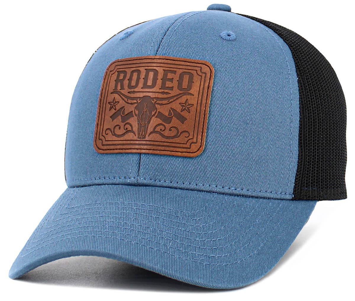 Rodeo Patch Mesh Ballcap: Blue