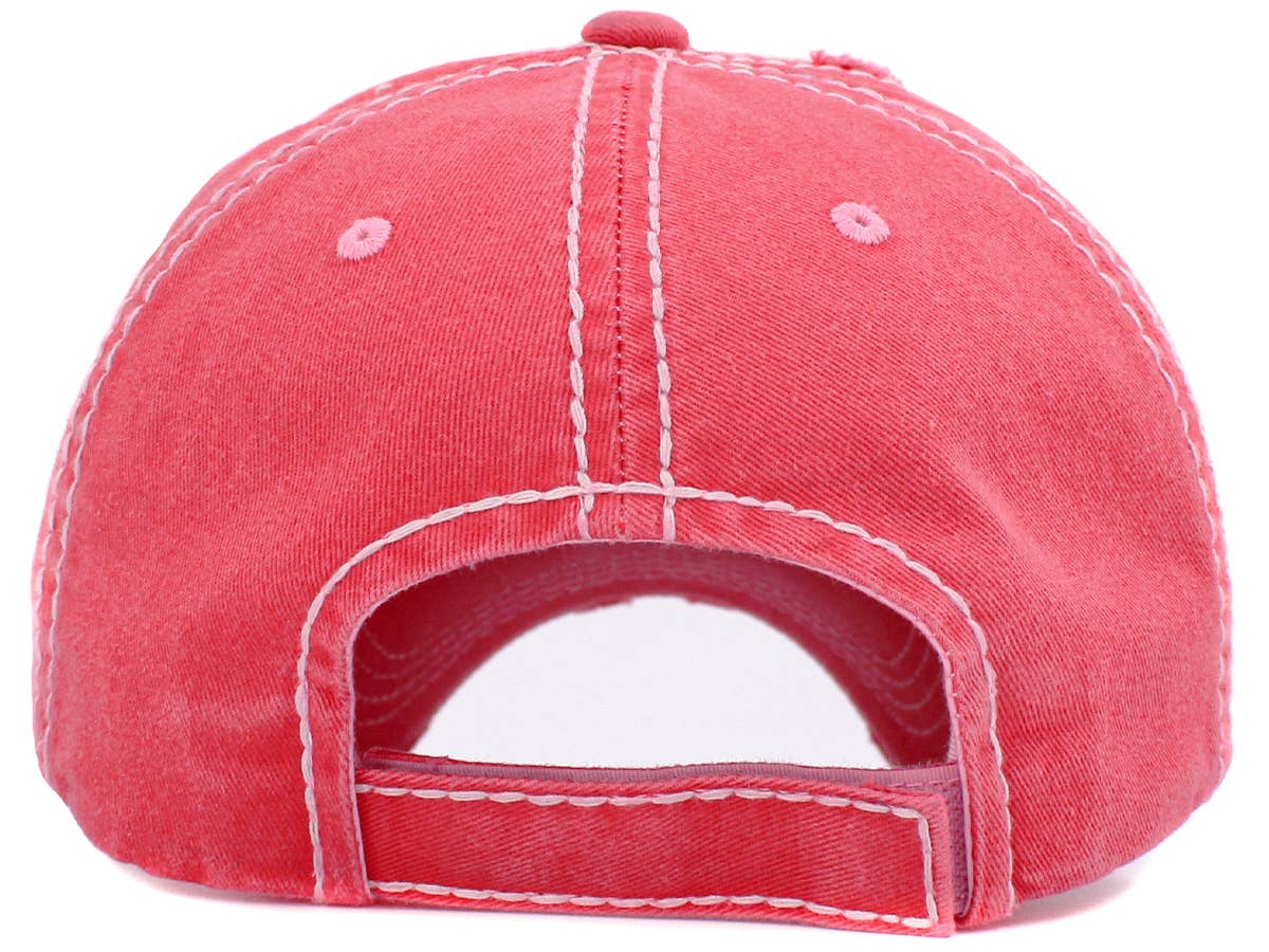 Boots Washed Vintage Ballcap: Hot Pink