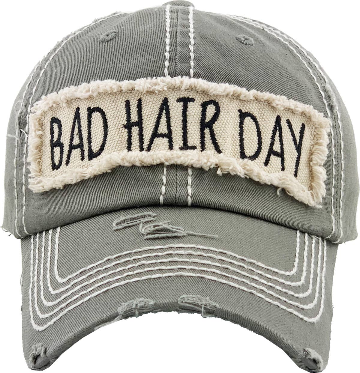 Bad Hair Day Washed Vintage Ball Cap (Purple)