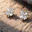 Silver Clover Stud Earrings