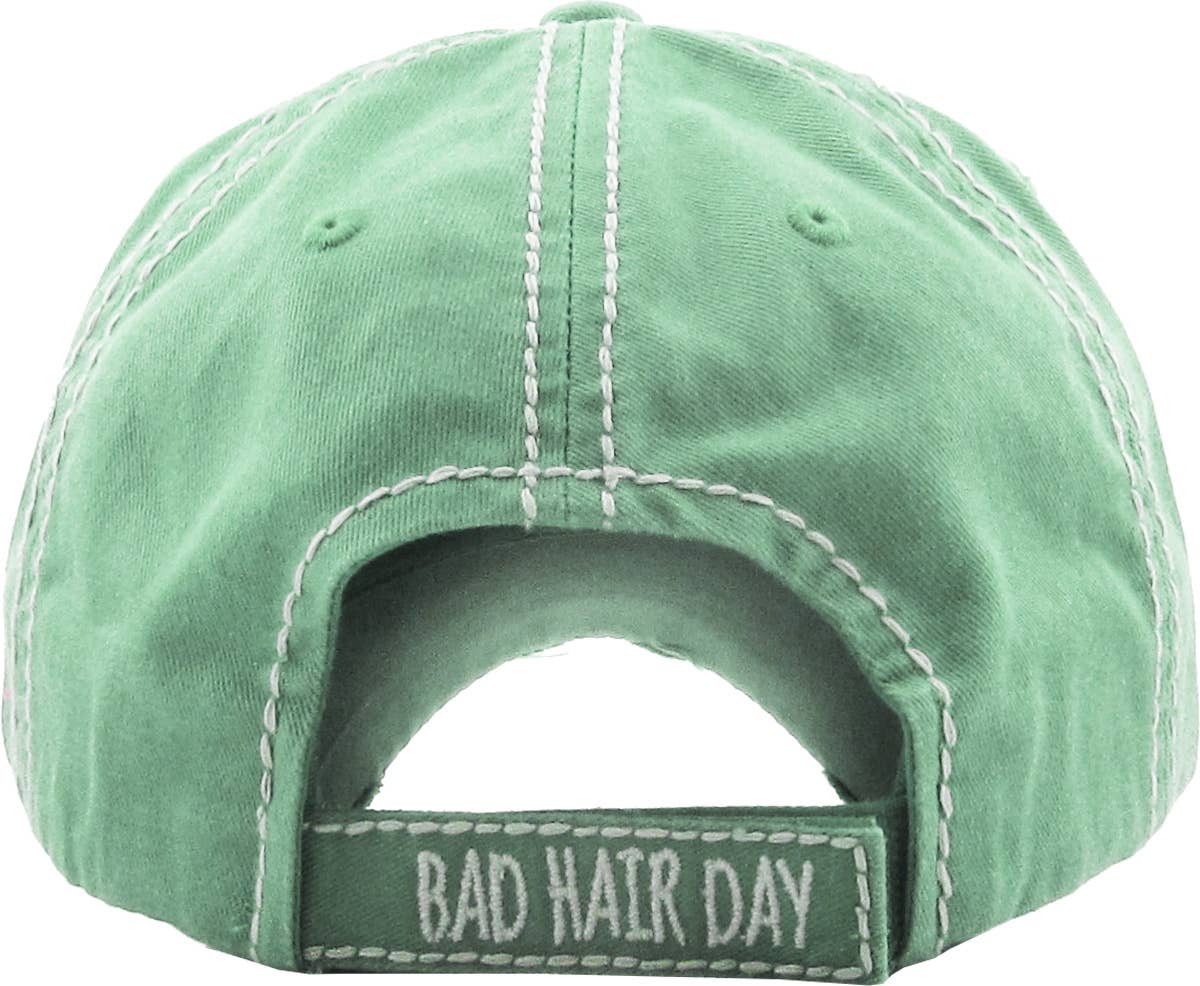 Bad Hair Day Washed Vintage Ball Cap (Purple)