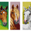 Counted cross stitch kit with plastic canvas Bookmarks "Horses heads" set of 3 designs 7693