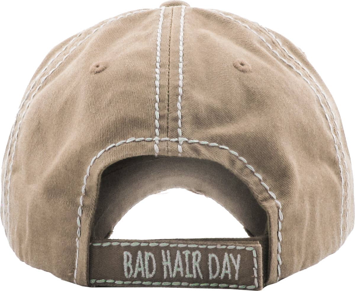 Bad Hair Day Washed Vintage Ball Cap (Purple)