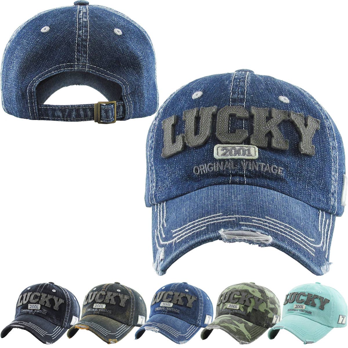 Lucky Vintage Ballcap | KBETHOS: Medium Denim