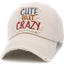 Cute But Crazy Vintage Ballcap: Turquoise