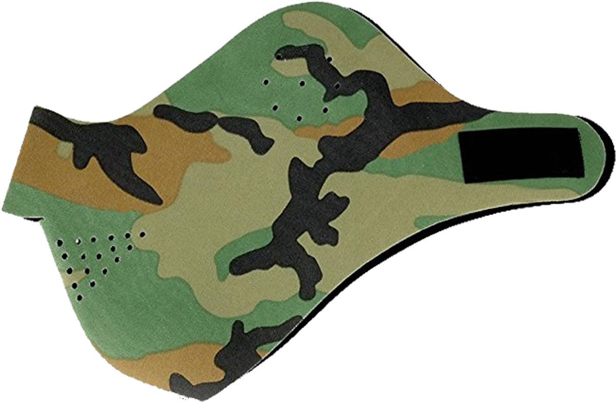 Half Face Mask: Gray Camo
