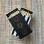Black Oversized Horseshoe Matches with Gold Foil: Black