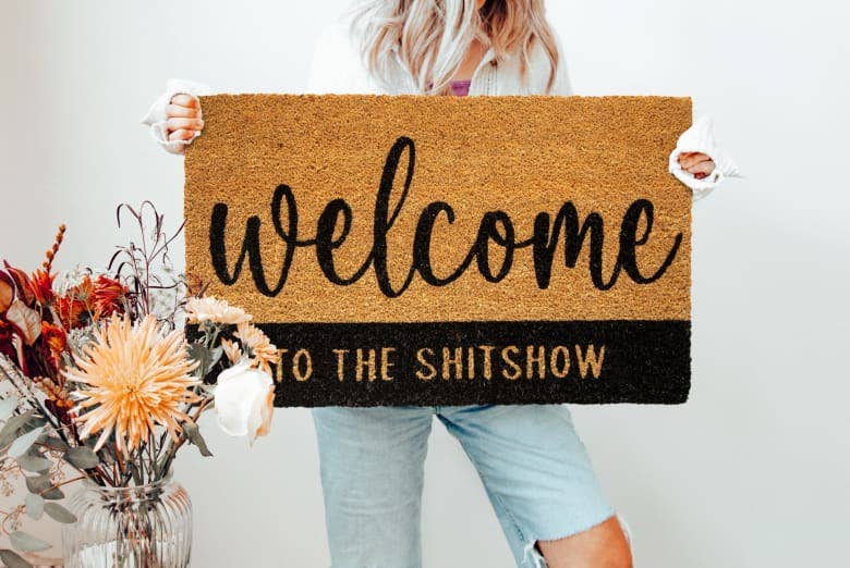 Welcome To The Shit Show Coir Door Mat
