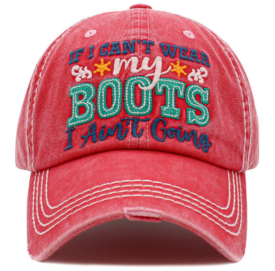 Boots Washed Vintage Ballcap: Hot Pink