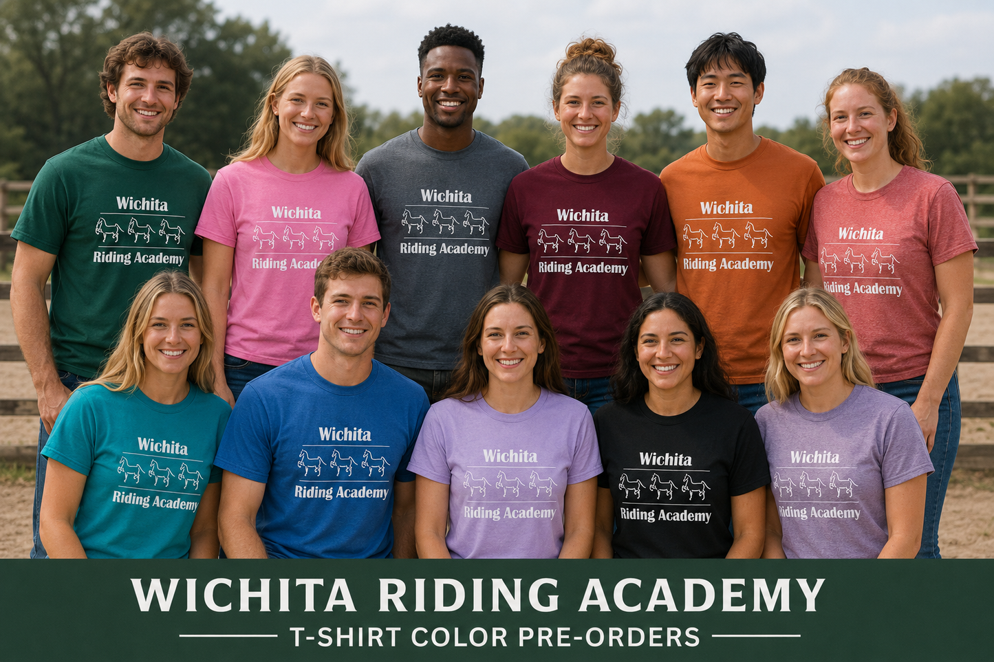 Wichita Riding Academy ADULT T-Shirt Pre-Order (Multiple Colors)