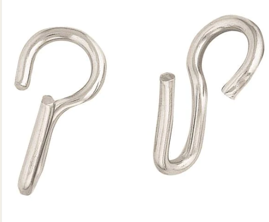 Heavy-Duty English Curb Chain Hook, Stainless Steel