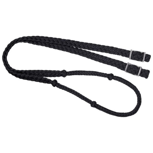 TOUGH1 PREMIUM KNOTTED CORD ROPING REINS WITH OUT SNAPS