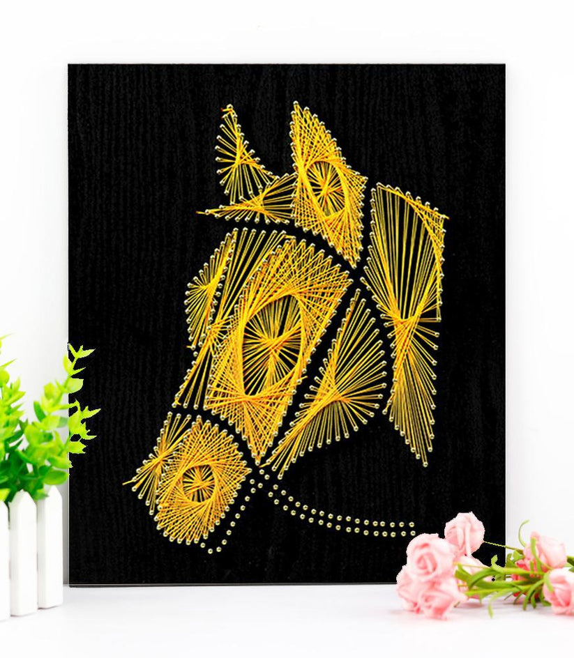 Horse String Art Kit by Wizardi F07-M12-5-DHACE28042