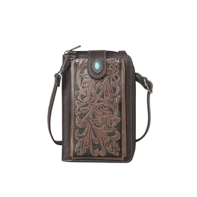 Montana West - Western Tooled Phone Case Crossbody Wallet