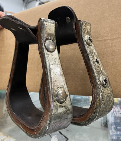 Silver Western Stirrups - Used