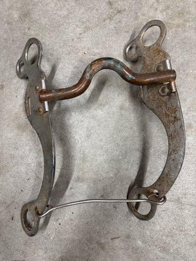 Vintage Western Curb with Copper Mouth - Used