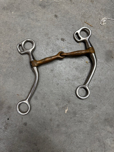 5" Copper Mouth Shanked Western Snaffle Bit - Used