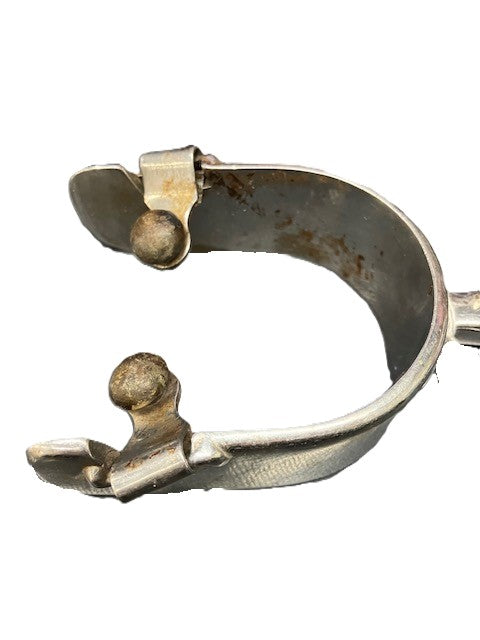Stainless Steel Equitation Offset Spurs 3" Shank