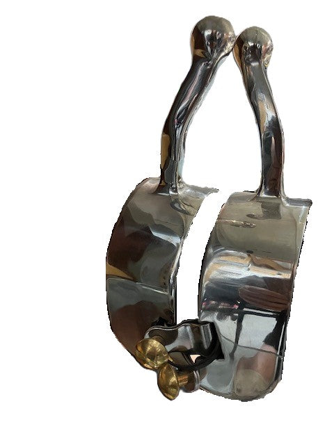 Stainless Steel Equitation Offset Spurs 3" Shank