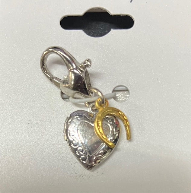 The Finishing Touch - Barbary - Heart Locket With Charm and Clasp